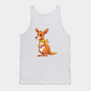 Cute Kangaroo Drawing Tank Top